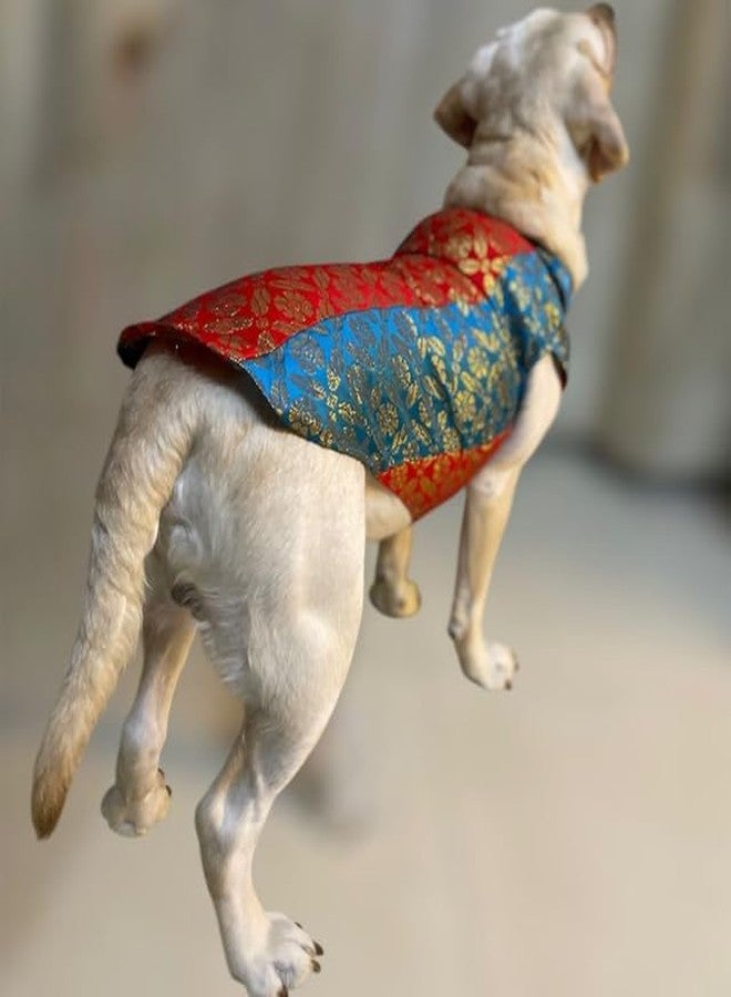 Lulala Dog Ethnic Dress - Premium Brocade Festive Dog Kurta Jacket for Small & Large Dogs | Soft Comfortable Pet Ethnic Wear for Weddings & Celebrations - Image 2